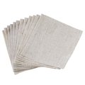 Saro Lifestyle SARO 731NH.N6S 6 in. Square Poly Blend Toscana Table Napkins with No Hemstitch Border - Natural  Set of 12 731NH.N6S